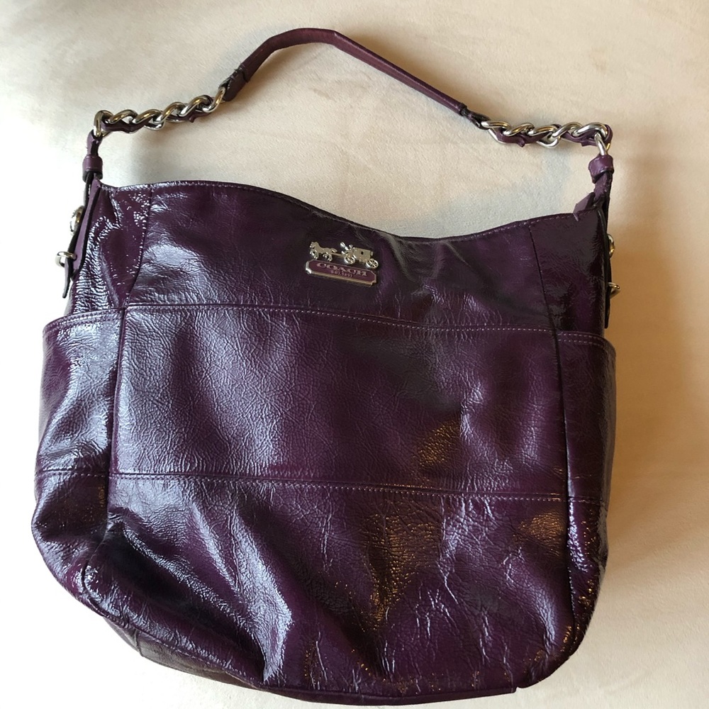 Coach Handbag - Plum Leather